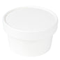 Coppetta Round White Paper To Go Cup Lid - Fits 8 oz - 200 count box