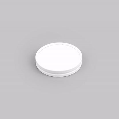 Coppetta Round White Paper To Go Cup Lid - Fits 8 oz - 50 count box