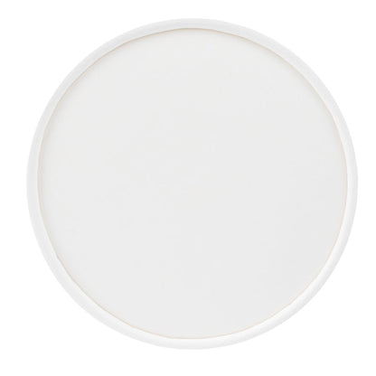 Coppetta Round White Paper To Go Cup Lid - Fits 8 oz - 50 count box