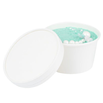 Coppetta Round White Paper To Go Cup Lid - Fits 12 oz - 200 count box