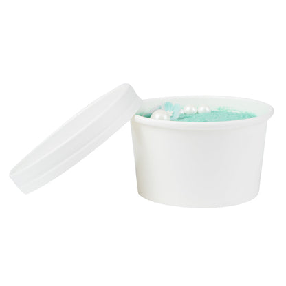Coppetta Round White Paper To Go Cup Lid - Fits 12 oz - 200 count box