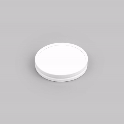 Coppetta Round White Paper To Go Cup Lid - Fits 12 oz - 200 count box