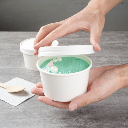 Coppetta Round White Paper To Go Cup Lid - Fits 12 oz - 200 count box