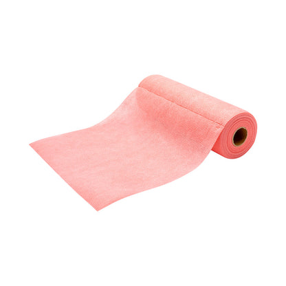 RW Clean Red Viscose Heavy Duty Wipe Roll - 11" x 11" - 50 Sheets x 1 Roll