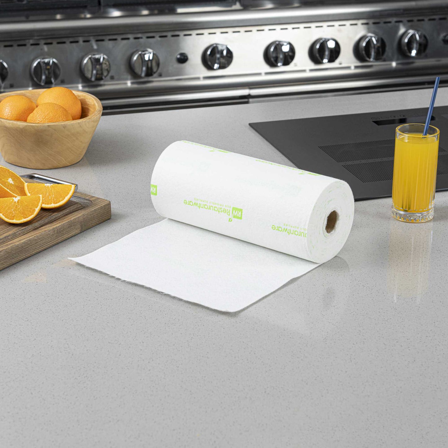 RW Clean White Bamboo Washable Paper Towel Roll - 11" x 11" - 50 Sheets x 1 Roll