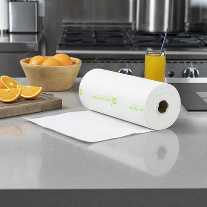 RW Clean White Bamboo Washable Paper Towel Roll - 11" x 11" - 50 Sheets x 10 Rolls