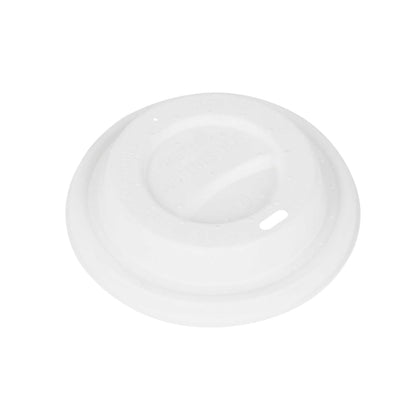 Restpresso White Sugarcane / Bagasse Coffee Cup Lid - Fits 8, 12, 16 and 20 oz, Compostable - 500 count box