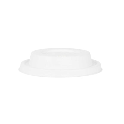 Restpresso White Sugarcane / Bagasse Coffee Cup Lid - Fits 8, 12, 16 and 20 oz, Compostable - 500 count box