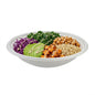 Pulp Tek 32 oz Round White Sugarcane / Bagasse Serving Bowl - 9" x 9" x 2" - 100 count box