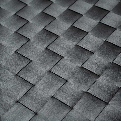 Macroweave Rectangle Black Woven Placemat - 16" x 12" - 6 count box