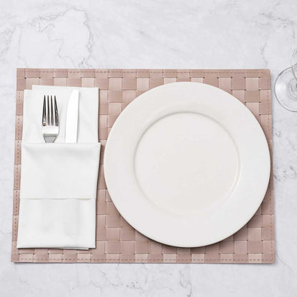 Macroweave Rectangle Sand Woven Placemat - 16" x 12" - 6 count box