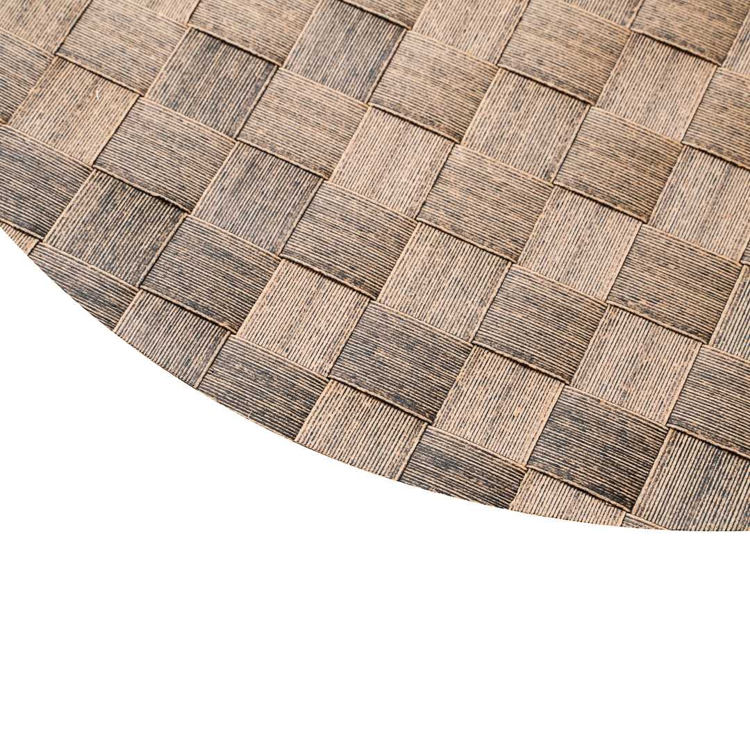 Macroweave Round Brown Placemat - 15" x 15" - 6 count box