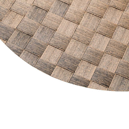 Macroweave Round Brown Placemat - 15" x 15" - 6 count box