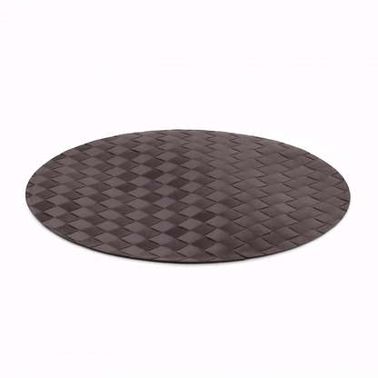 Macroweave Round Dark Brown Placemat - 15" x 15" - 6 count box