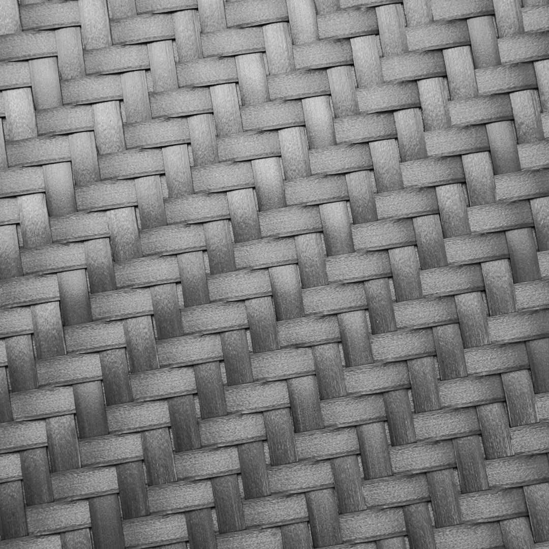 Amalfi Basketweave Woven Round Metallic Gray Pearl Placemat - 15" x 15" - 6 count box