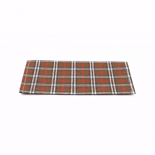 Carmel Mesh Vintage Windowpane Plaid Placemat - 16" x 12" - 6 count box