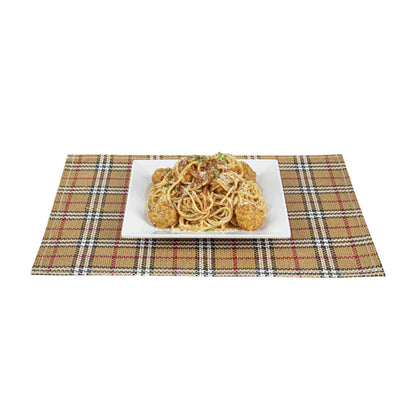 Carmel Mesh Vintage Scotch Plaid Placemat - 16" x 12" - 6 count box