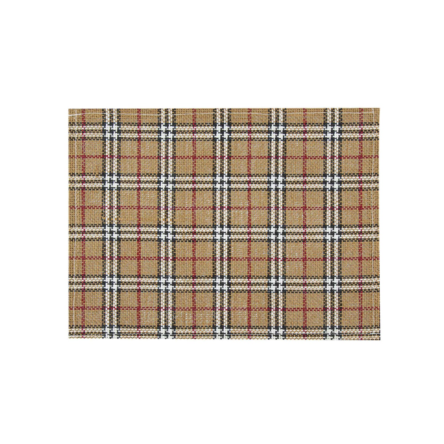 Carmel Mesh Vintage Scotch Plaid Placemat - 16" x 12" - 6 count box