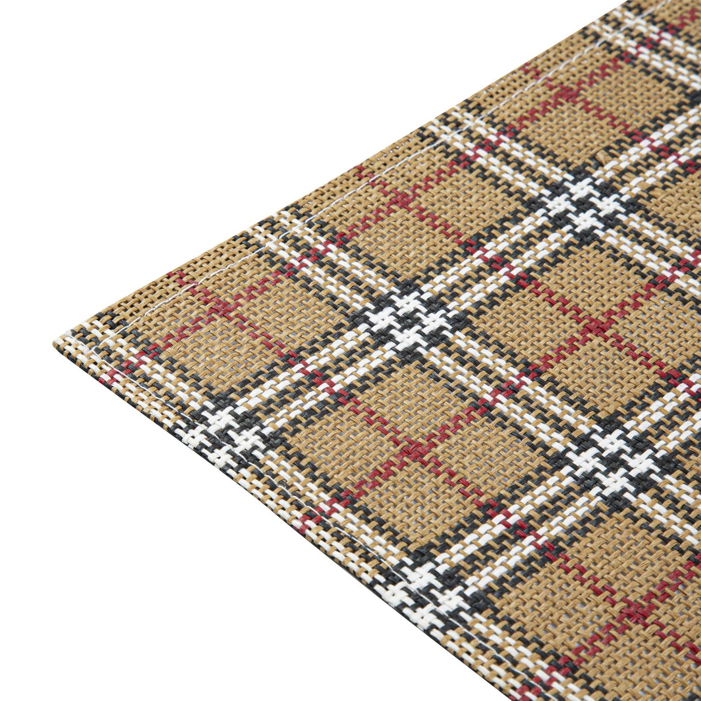 Carmel Mesh Vintage Scotch Plaid Placemat - 16" x 12" - 6 count box