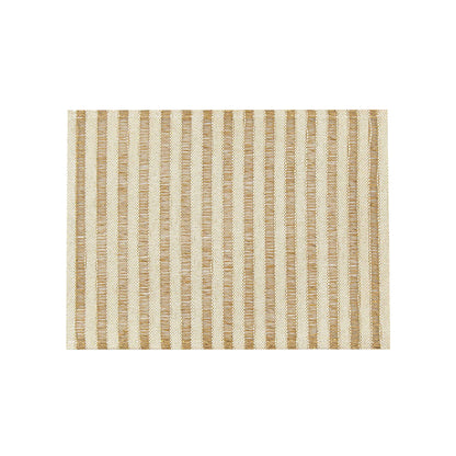 Carmel Mesh Light Brown Striped Placemat - 16" x 12" - 6 count box