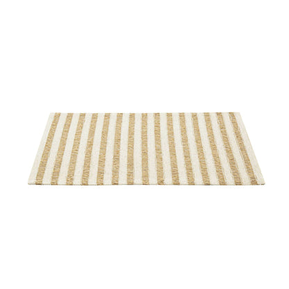 Carmel Mesh Light Brown Striped Placemat - 16" x 12" - 6 count box