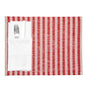 Carmel Mesh Red Striped Placemat - 16" x 12" - 6 count box