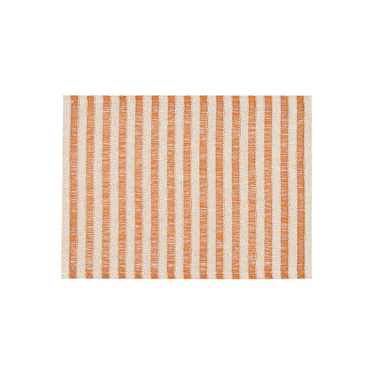 Carmel Mesh Orange Striped Placemat - 16" x 12" - 6 count box