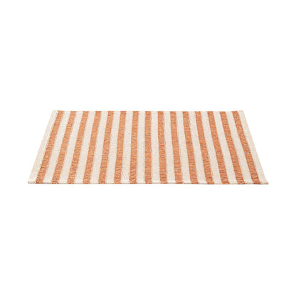 Carmel Mesh Orange Striped Placemat - 16" x 12" - 6 count box