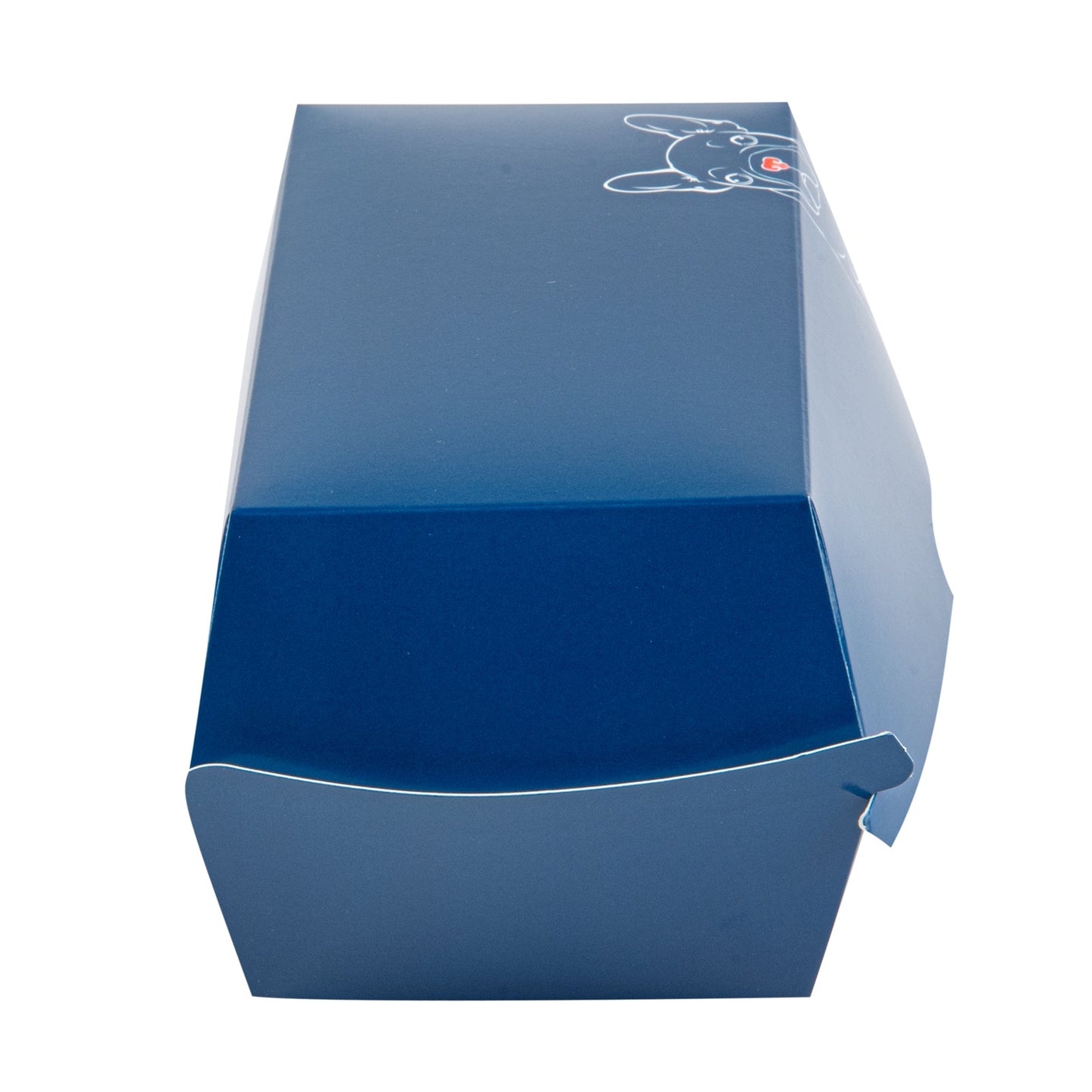 Bio Tek Rectangle Frenchie Paper Hot Dog / Sandwich Clamshell Container - 6 3/4" x 3 1/2" x 3 1/2" - 100 count box