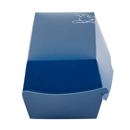 Bio Tek Rectangle Frenchie Paper Hot Dog / Sandwich Clamshell Container - 6 3/4" x 3 1/2" x 3 1/2" - 100 count box