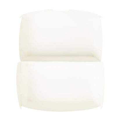Bio Tek Rectangle Newsprint Paper Hot Dog / Sandwich Clamshell Container - 6 3/4" x 3 1/2" x 3 1/2" - 100 count box