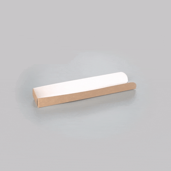 Bio Tek Rectangle Kraft Paper Hot Dog / Sandwich Tray - 11 3/4" x 2" x 1 1/4" - 200 count box