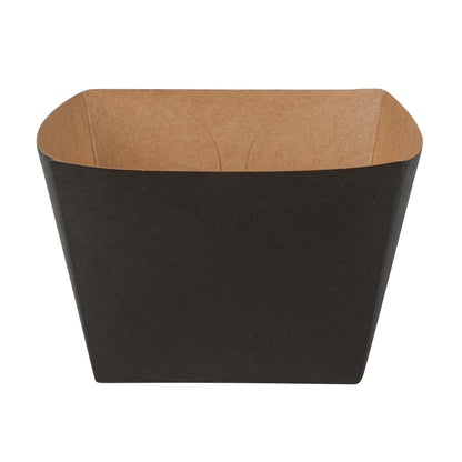 Bio Tek Square Black Paper Snack Box - 5 1/4" x 5 1/4" x 3 1/4" - 200 count box
