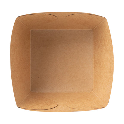 Bio Tek Square Black Paper Snack Box - 5 1/4" x 5 1/4" x 3 1/4" - 200 count box