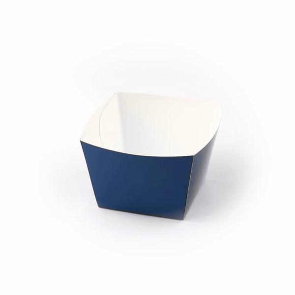 Bio Tek Square Frenchie Paper Snack Box - 5 1/4" x 5 1/4" x 3 1/4" - 200 count box
