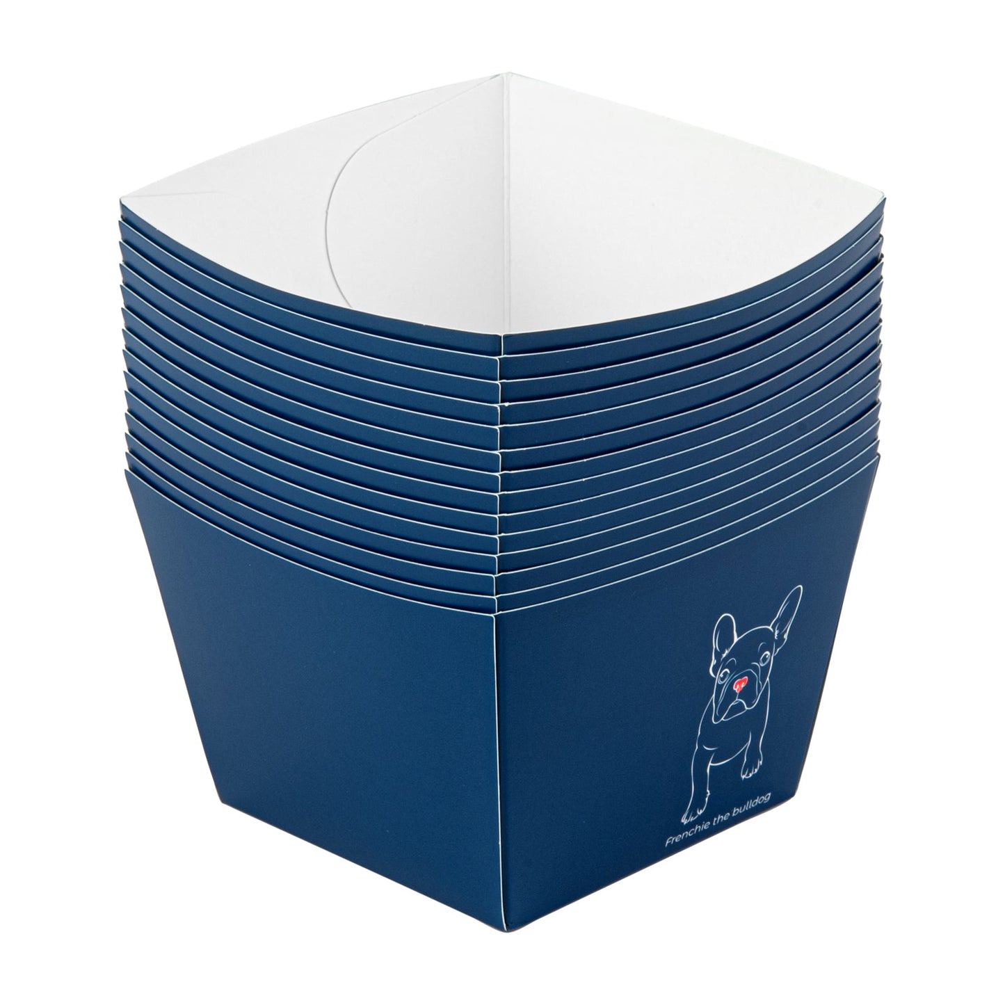 Bio Tek Square Frenchie Paper Snack Box - 5 1/4" x 5 1/4" x 3 1/4" - 200 count box