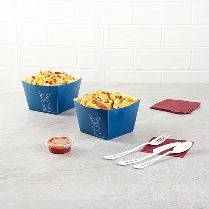 Bio Tek Square Frenchie Paper Snack Box - 5 1/4" x 5 1/4" x 3 1/4" - 200 count box