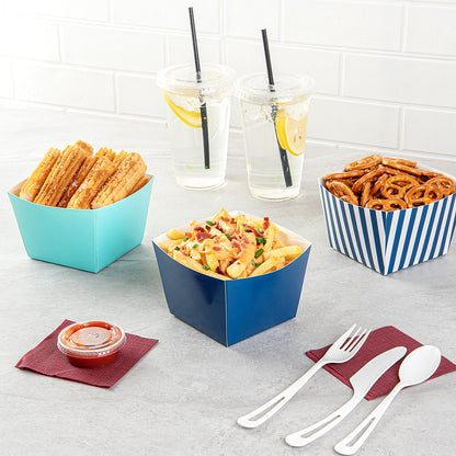 Bio Tek Square Frenchie Paper Snack Box - 5 1/4" x 5 1/4" x 3 1/4" - 200 count box