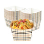 Bio Tek Square Plaid Paper Snack Box - 5 1/4" x 5 1/4" x 3 1/4" - 200 count box