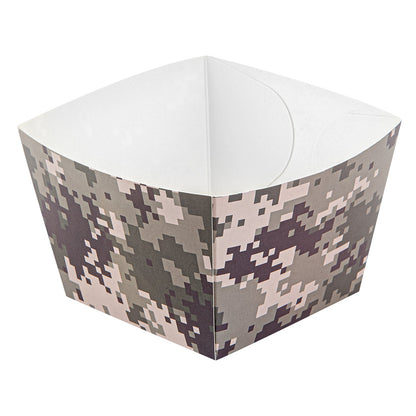 Bio Tek Square Camouflage Paper Snack Box - 5 1/4" x 5 1/4" x 3 1/4" - 200 count box