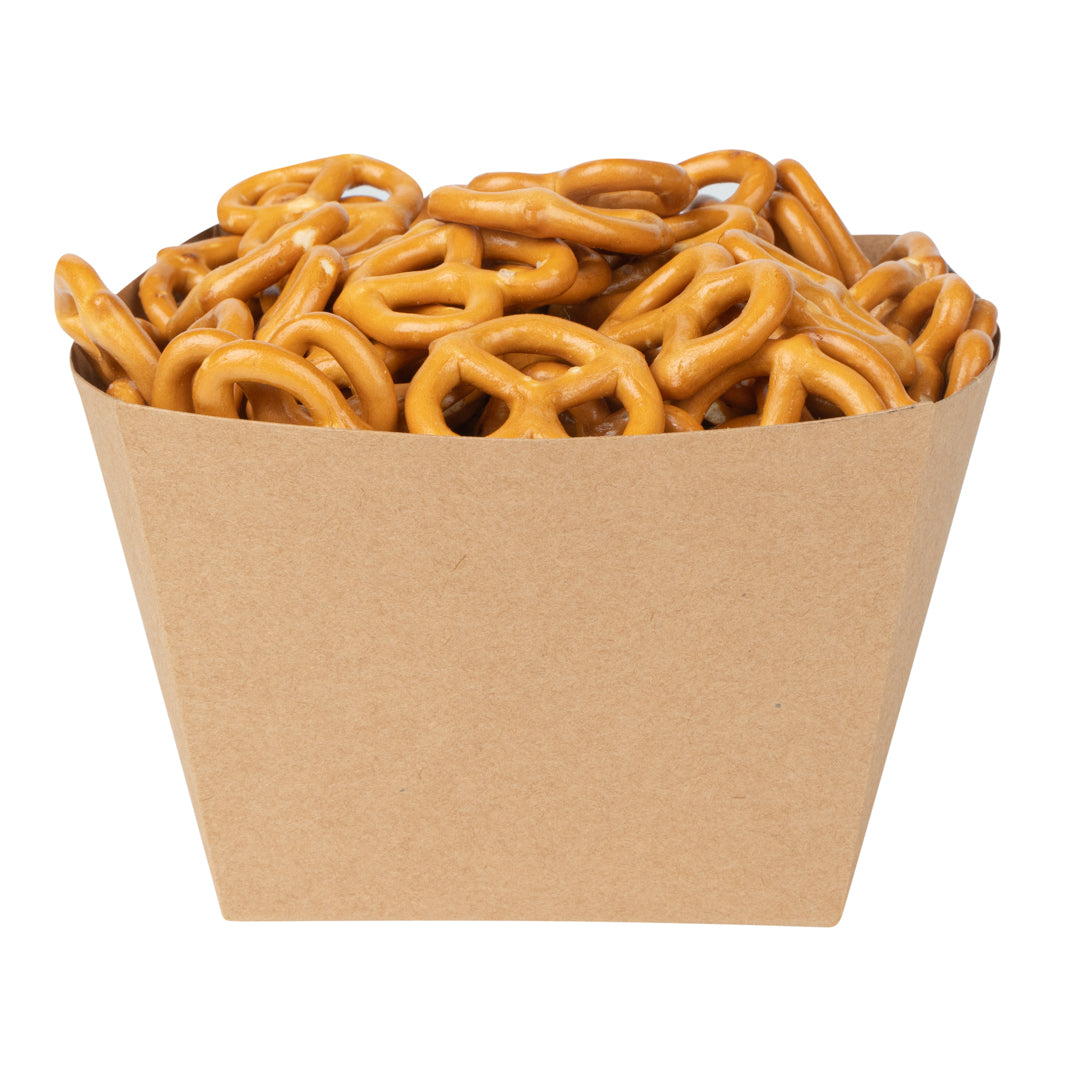 Bio Tek Square Kraft Paper Snack Box - 5 1/4" x 5 1/4" x 3 1/4" - 200 count box