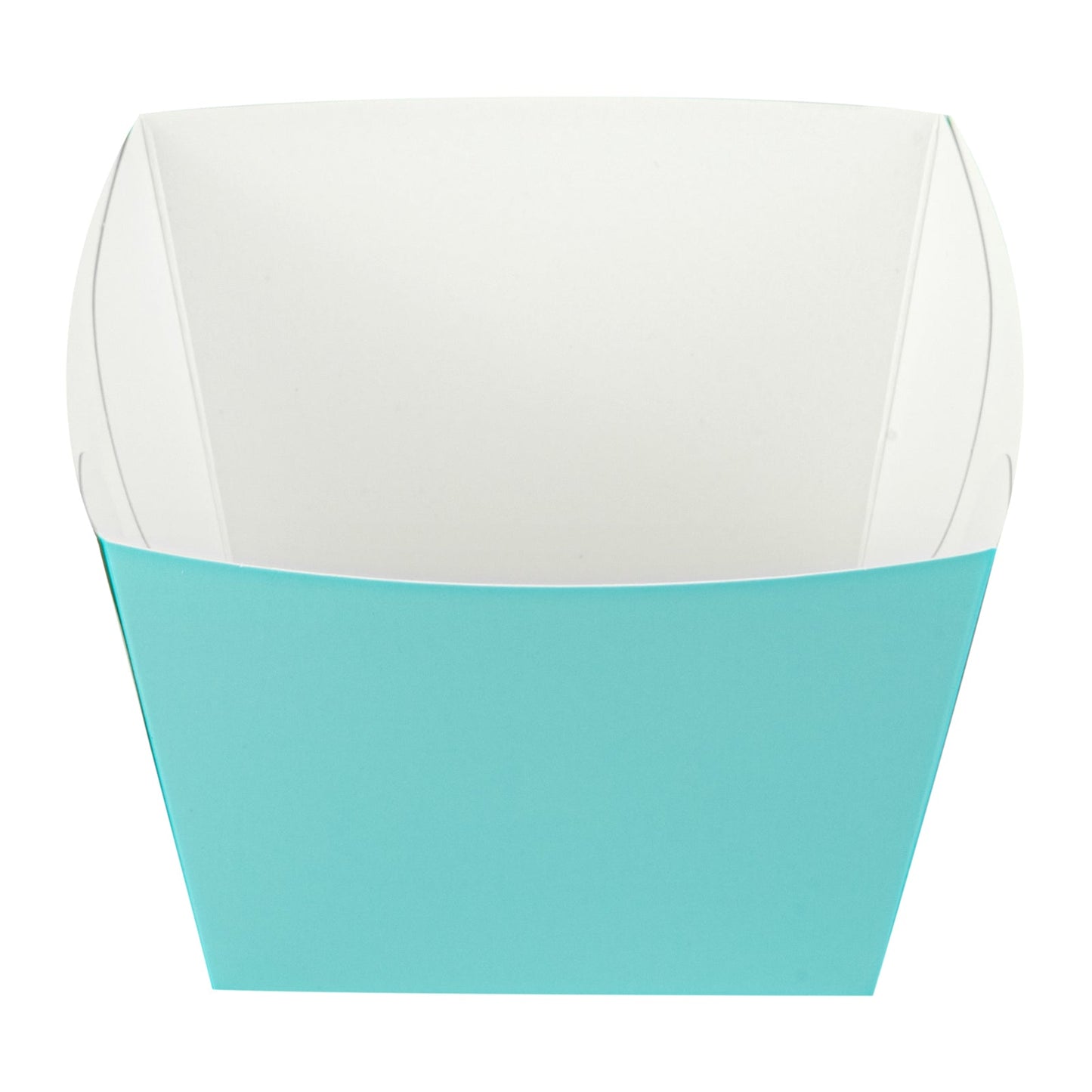 Bio Tek Square Turquoise Paper Snack Box - 5 1/4" x 5 1/4" x 3 1/4" - 200 count box