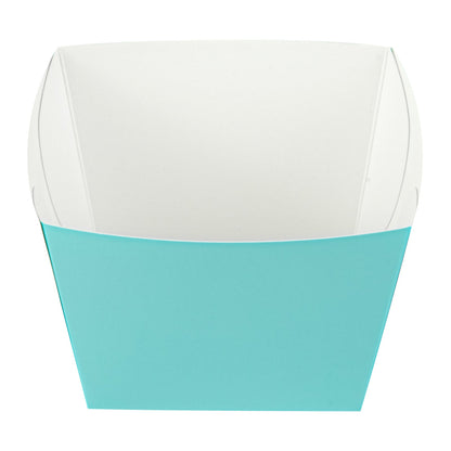 Bio Tek Square Turquoise Paper Snack Box - 5 1/4" x 5 1/4" x 3 1/4" - 200 count box