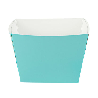 Bio Tek Square Turquoise Paper Snack Box - 5 1/4" x 5 1/4" x 3 1/4" - 200 count box