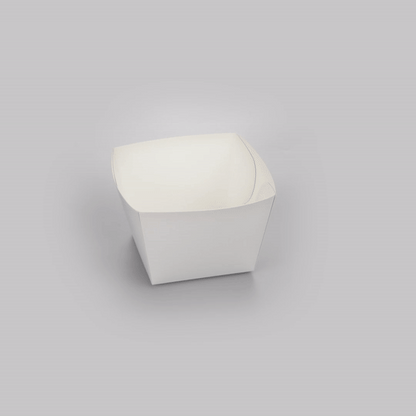 Bio Tek Square White Paper Snack Box - 5 1/4" x 5 1/4" x 3 1/4" - 200 count box