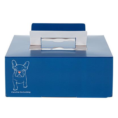 Cater Tek Square Frenchie Paper Cake / Take Out Container - with Pop-Up Handle, Window - 9" x 9" x 3 1/2" - 50 count box