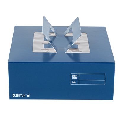 Cater Tek Square Frenchie Paper Cake / Take Out Container - with Pop-Up Handle, Window - 9" x 9" x 3 1/2" - 50 count box