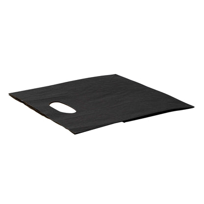 Bag Tek Rectangle Black Paper Take Out Bag - with Handles - 11" x 7" x 11" - 100 count box