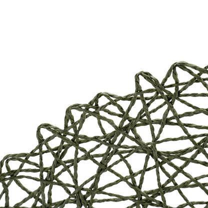Spinweave Round Green Paper Handmade Placemat - Semi-Disposable - 15" x 15" - 6 count box