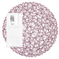 Spinweave Round Pink Paper Handmade Placemat - Semi-Disposable - 15" x 15" - 6 count box